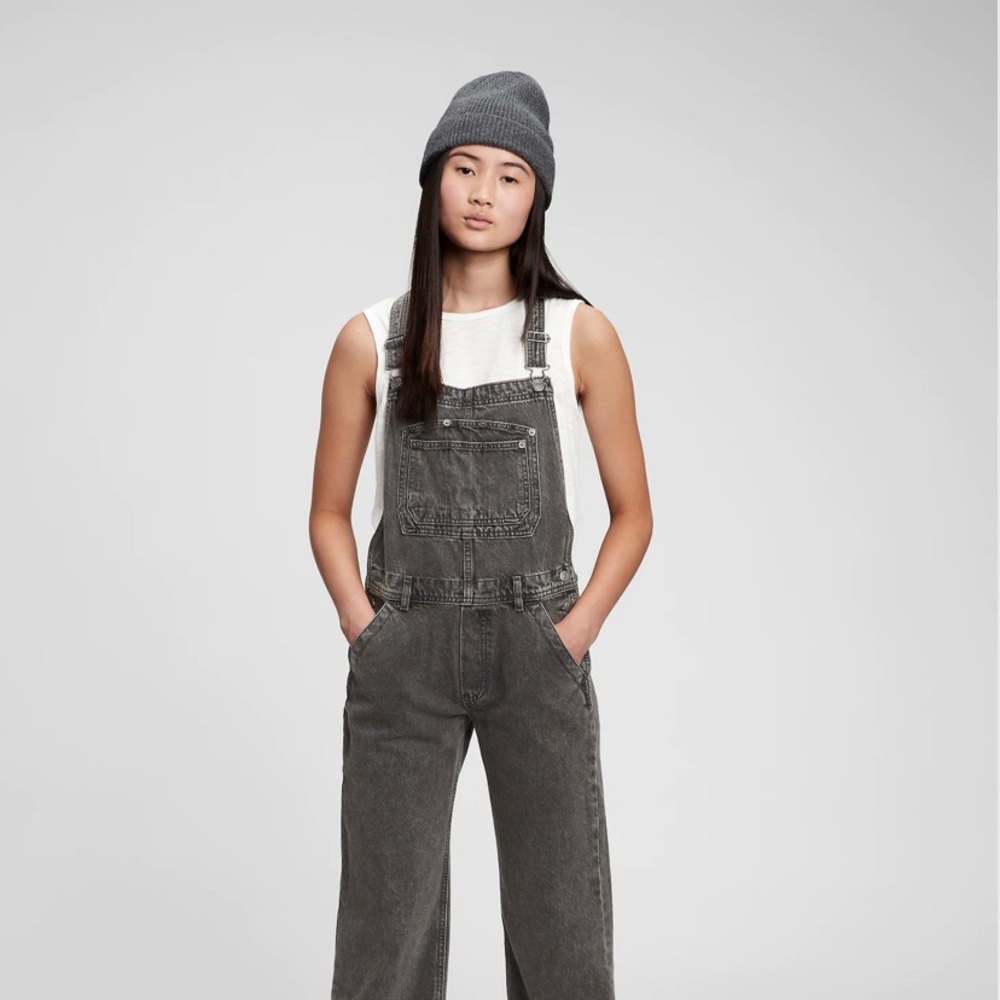 Black Denim Overalls